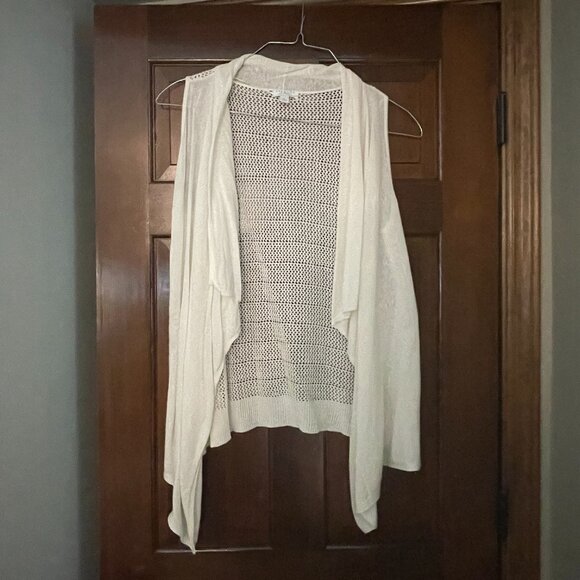 NWOT Size XL Calypso St. Barth for Target crocheted white linen sweater vest - Picture 10 of 11